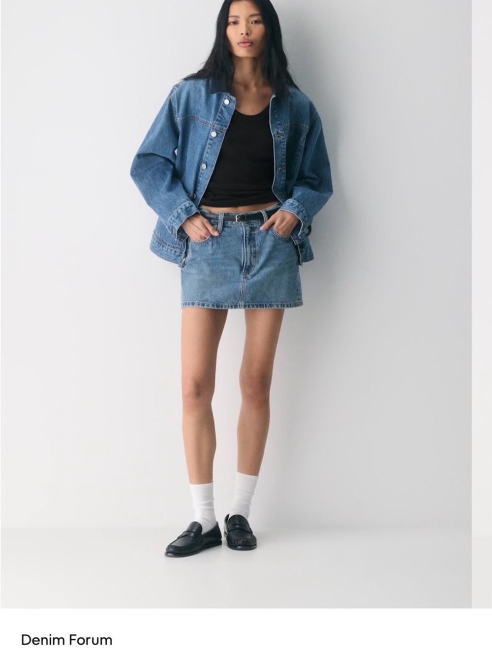 Aritzia Denim Forum Mini Skirt